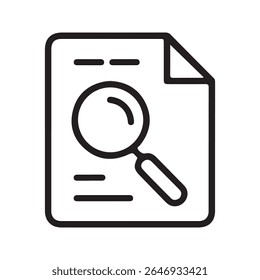 Icono de Búsqueda de documentos Lupa de contorno negro