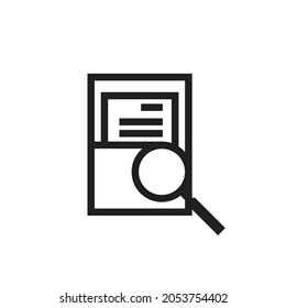 Document search icon design vector for your illustration