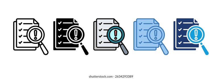 Element des Symbols für die Dokumentsuche für das Design