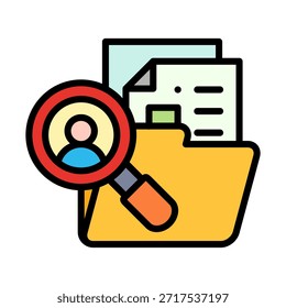 Elemento De Icono De Búsqueda De Documento Para Diseño