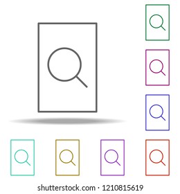 document search icon. Elements of business in multi color style icons. Simple icon for websites, web design, mobile app, info graphics