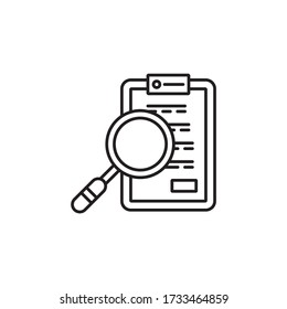 Document search icon symbol illustration