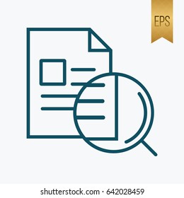 Document Search Icon Vector Symbol