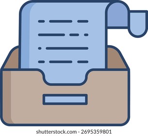 document search linear color icon design