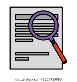 document with search magnifying glass
