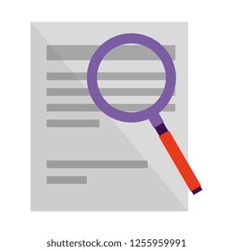 document with search magnifying glass