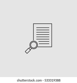 document search outline icon illustration, can be used for web  and mobile design