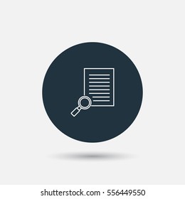 document search outline icon illustration, can be used for web  and mobile design.