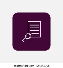 document search outline icon illustration, can be used for web  and mobile design.