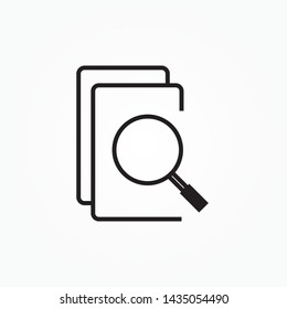 document search outline single icon