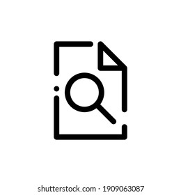 Dokument mit Suchsymbol. Vorschau-Symbol.