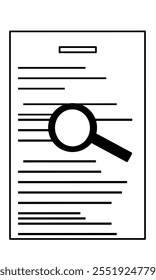 Document searching illustration design icon