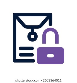 document secure dual tone icon. Sleek and modern vector icon for websites, mobile apps, marketing materials, and corporate design. Fully scalable and ready to use.