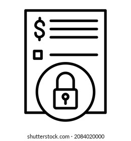Document Security icon vector image. Can also be used for web apps, mobile apps and print media.