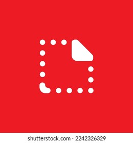 Document selection flat icon, graphic resource template, vector illustration.