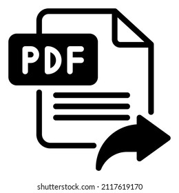 document send, share portable document file icon vector stock