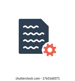 Document Setting colorful  icon vector illustration. Premium quality flat icon in trendy style.