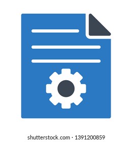 document setting glyph double color icon 