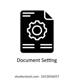 Document Setting vector solid Icon Design illustration. Business And Management Symbol on White background EPS 10 File