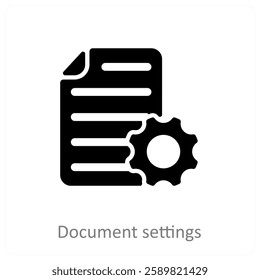 Document Settings and file icon concept