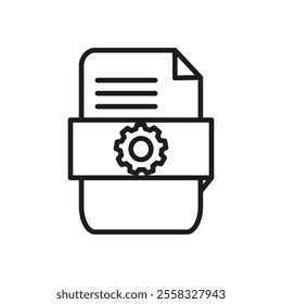 Document settings icon Symbol mark in Outline style