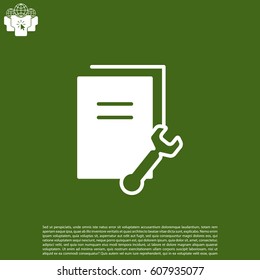 Document Settings Icon. vector illustration