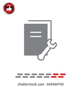 Document Settings Icon. vector illustration