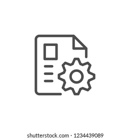 Document settings line icon