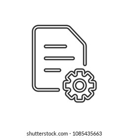 Document Settings Outline Simple Vector Icon