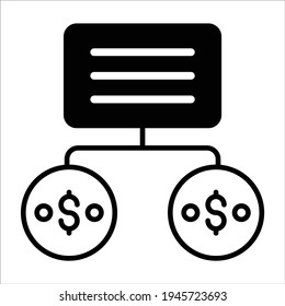 document share black filled icon modern illustration