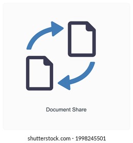 Document Share and Exchange Icon Concept