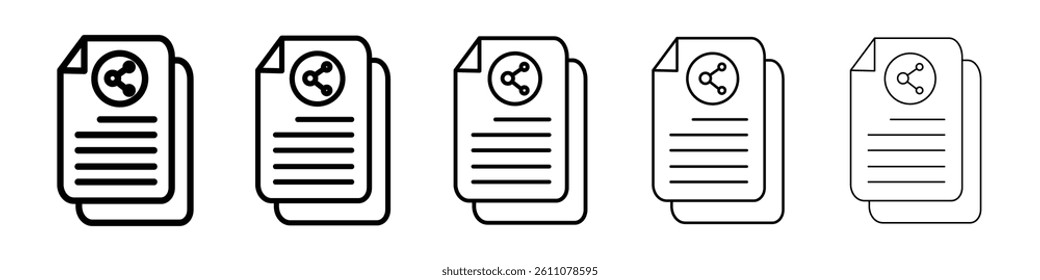 Document share icon Symbol mark in Outline style