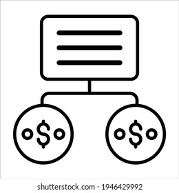 Symbol für die freigegebene Linie eines Dokuments - Moderne Abbildung