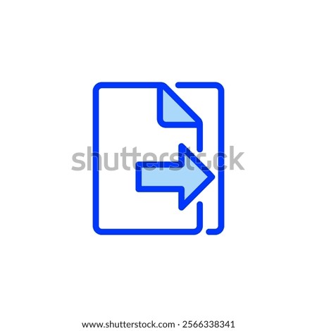 Document Sharing Filled Line Icon. linear style sign for mobile concept and web design. Outline vector icon.