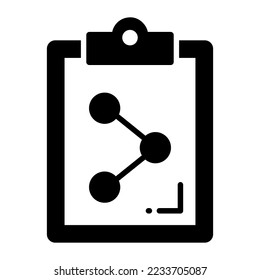 Document sharing vector icon isolated on white background