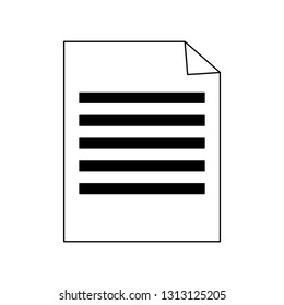 document sheet bent corner black and white