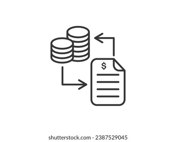 document, sheet, mail, folder,  message editable stroke outline icons  isolated on white background flat vector illustration.
