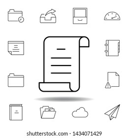 document sheet page outline icon. Detailed set of unigrid multimedia illustrations icons. Can be used for web, logo, mobile app, UI, UX