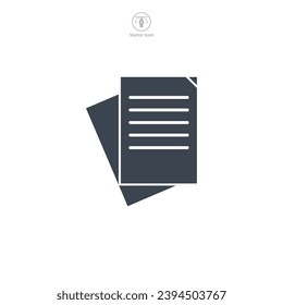 Document Sheet of Paper Icon symbol vector illustration isolated on white background