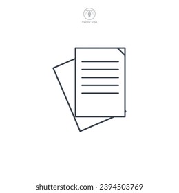 Document Sheet of Paper Icon symbol vector illustration isolated on white background