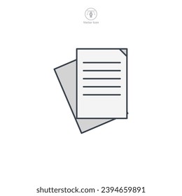 Document Sheet of Paper Icon symbol vector illustration isolated on white background