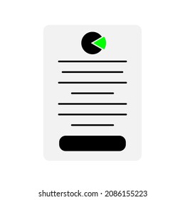 Document, sheet of paper. Signing an agreement, contract or loan. Document with abstract text. Modern vector illustration isolated on white background. EPS 10.