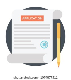 
A document sheet with a pen symbolising a contract sheet
