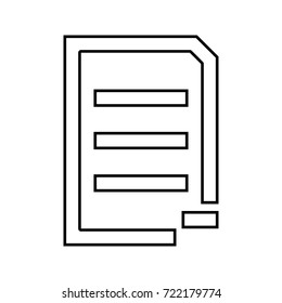 Document sheet substract black icon .