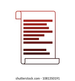 Document sheet symbol on red lines