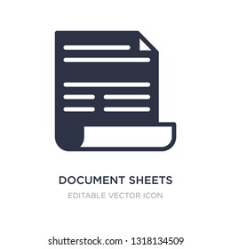 document sheets icon on white background. Simple element illustration from Signs concept. document sheets icon symbol design.