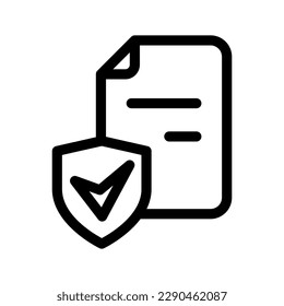 Document Shield Icon Vector Symbol Design Illustration