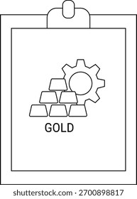 Documento muestra barras de oro en un engranaje y la palabra ORO