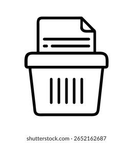 Aktenvernichter Symbol Papierbüro