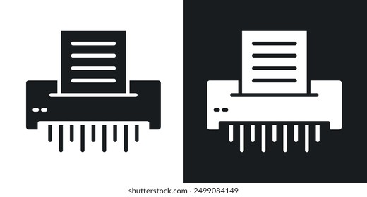 Document shredder icon in solid style